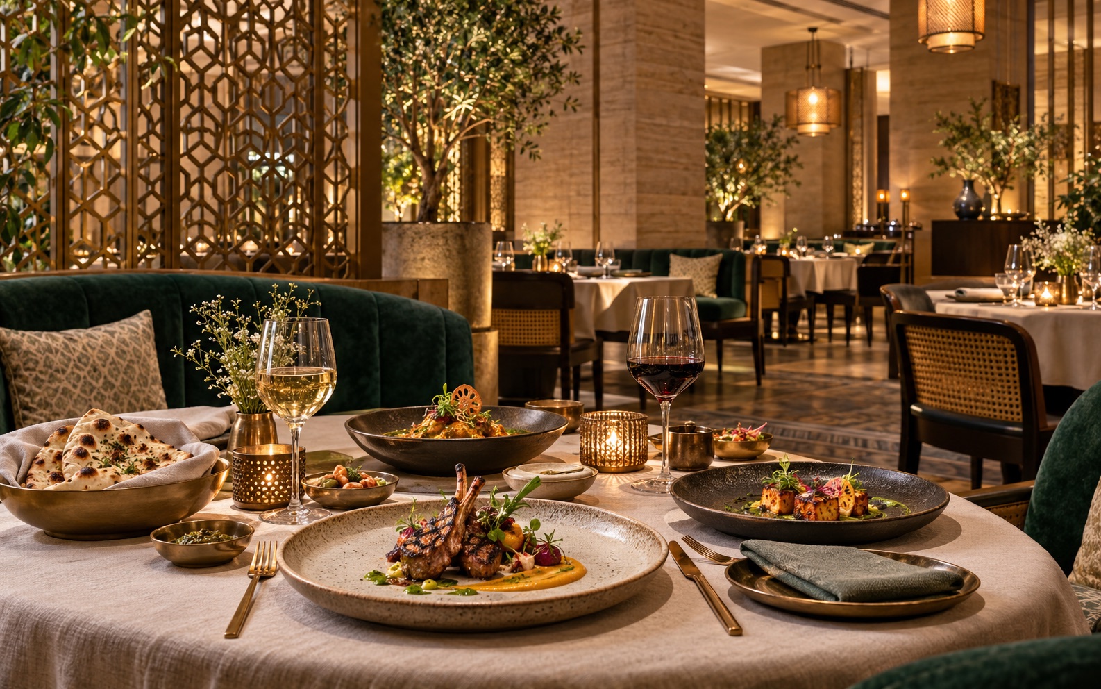 A thoughtfully presented dining table, shown as experience inspiration